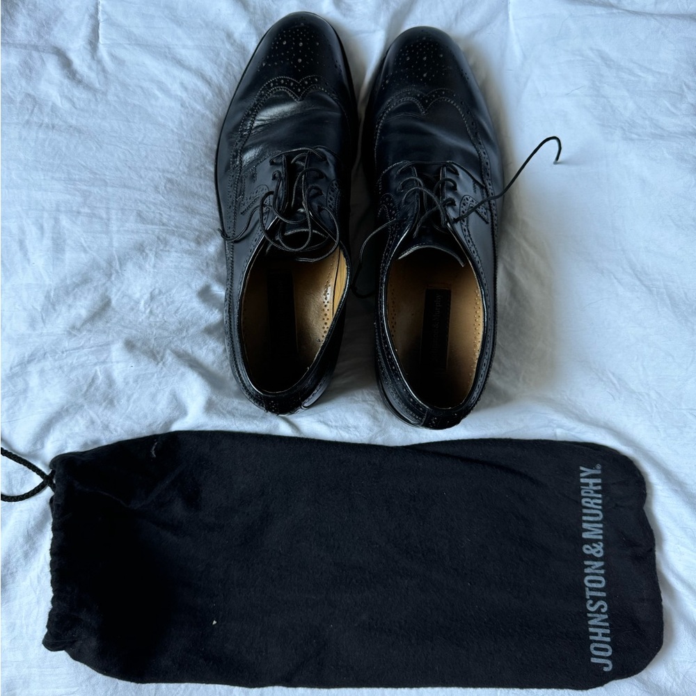 Johnston & Murphy Black Oxford Dress Shoes